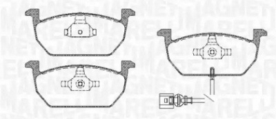 MAGNETI MARELLI 363916060819 -  Комплект тормозных колодок, дисковый тормоз